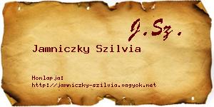 Jamniczky Szilvia névjegykártya